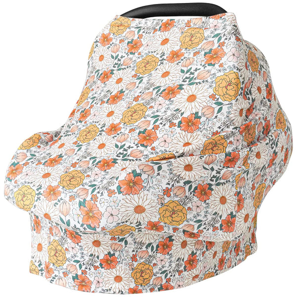 Konssy Baby Car Seat Covers- Multi-use Carseat Canopy for Babies, Stretchy Infant