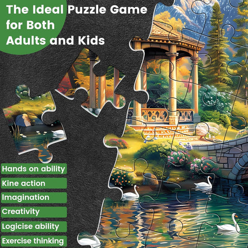 WSCXSC 300 300 20.5 15IN Piece Puzzles for Adults, Swan Forest Puzzle Pieces Jigsaw Puzzles Recycled Cardboard Paper