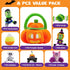 JOYIN Baby's Pumpkin Halloween Playset, 8 Fun Play Pieces, Plush Goodie Bags Stuffers for Kids, Halloween Party Favors