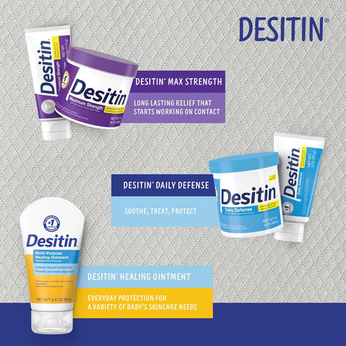 40% 12 4.8 oz Desitin Maximum Strength Baby Diaper Rash Cream, Zinc Oxide, Hypoallergenic No Added Parabens & Dyes