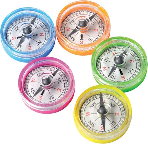 U.S. Toy Lot of 36 Mini Compass Toys, Assorted Color