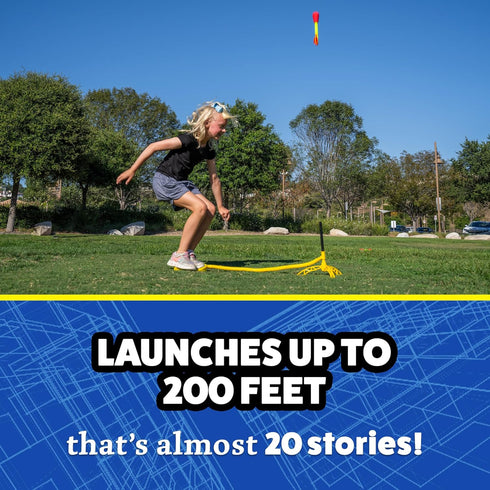 Stomp Rocket Ultra Rocket Refills, 6 Foam-Tipped Rockets for Kids, Fun Outdoor Toys Gifts for Boys & Girls