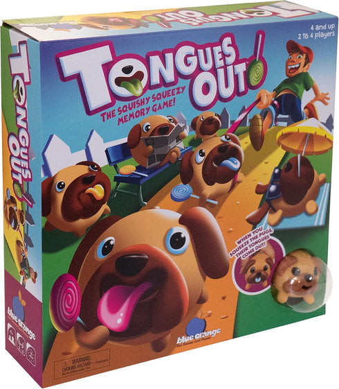 BLUE ORANGE GAMES Tongues Out! Educational Game for Preschool and Children, 2-4 Players, Ages 4+