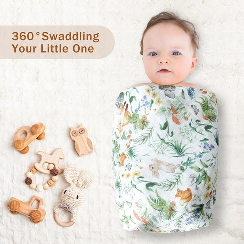3-Pack 100% 47 47 Inches Cotton Muslin Swaddle Blankets, Large x Breathable Soft Receiving Blankets for Newborns