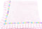 BUBU Knitted Pink Cotton Large Baby Blanket with Daisy Ribbon