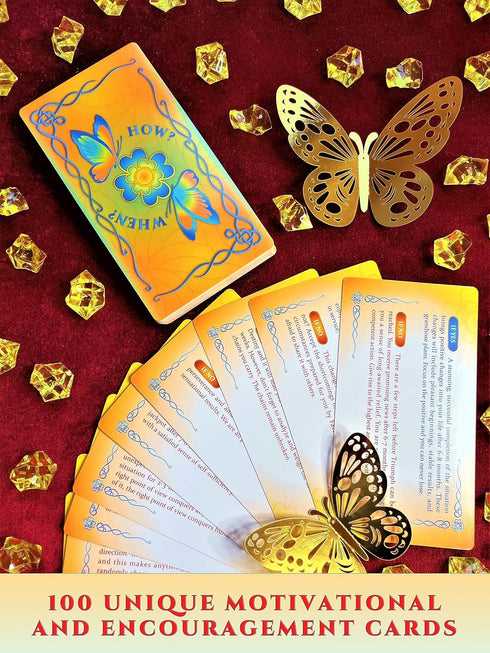 Yes or No? 2 Decks of Oracle Cards, 100 Cards for Tarot Reading, Fortune Telling, Inspirational Messages, Fun Party Game