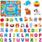 Large Magnetic Letters and Animals, Educational Learning Tool for Kids, 52 Pieces Magnets with Colorful Alphabet Letters