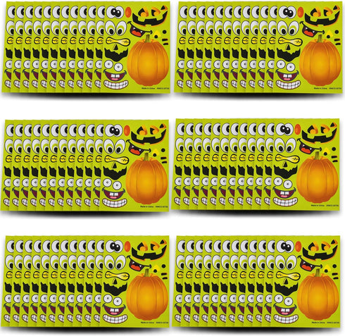 Halloween Stickers - 72 Sheets Kids Jack O' Lantern Pumpkin Stickers by Tigerdoe - Create a Pumpkin for Kids