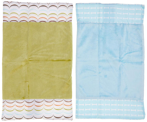 One Grace Place Puppy Pal Boy Burp Cloth, Powder Blue, Sage Green, Chocolate Brown, Orange, White