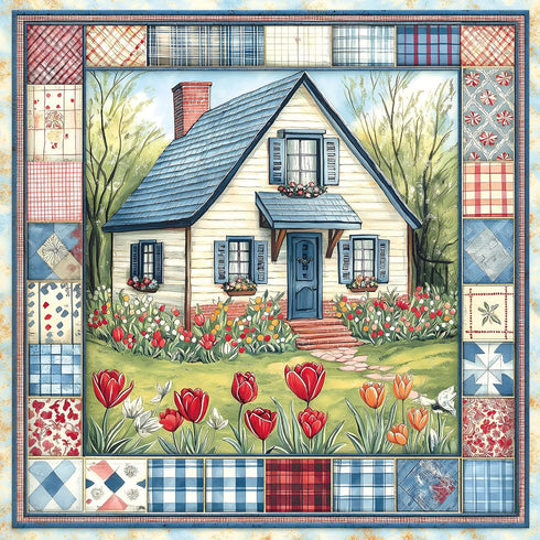 Cottage Bloom 500 Piece Jigsaw Puzzle for Adults, Cozy Country House Garden