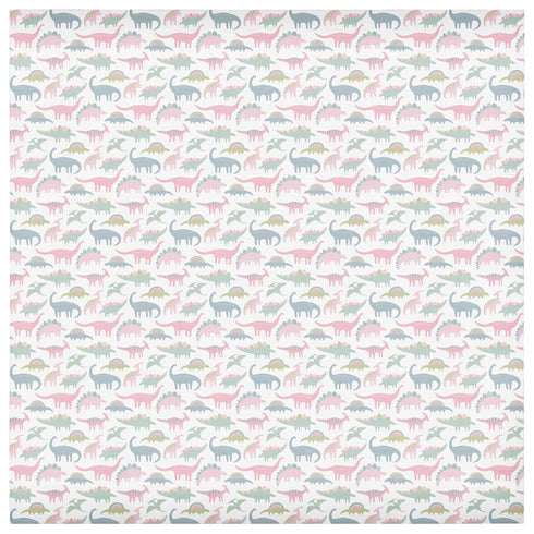 Stephen Joseph Muslin Swaddle Blanket, 100% Cotton, Newborn Receiving Wrap, 47 x 47 inches, Pink Dino