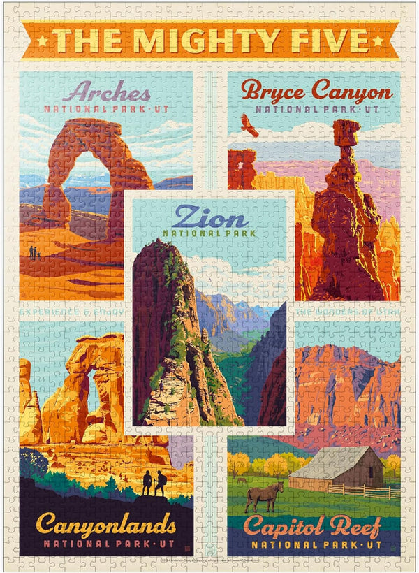 MyPuzzle The Mighty Five: Utah National Parks - Premium 1000 Piece Jigsaw Puzzle for Adults