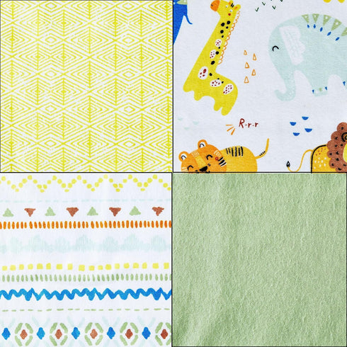 Generic 4-Piece Cotton Flannel Baby Receiving Blankets, Jungle Soft Baby Blankets Unisex, Flannel Receiving Blankets.