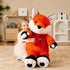 EARTHSOUND Giant Fox Stuffed Animal Plush Toy - Large Realistic Jumbo Soft Toys, Cute Huge Fluffy Plushy Gift for Kids
