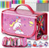 beefunni Unicorn Washable Markers Set 48 pcs with Glitte Pencil Case, Art