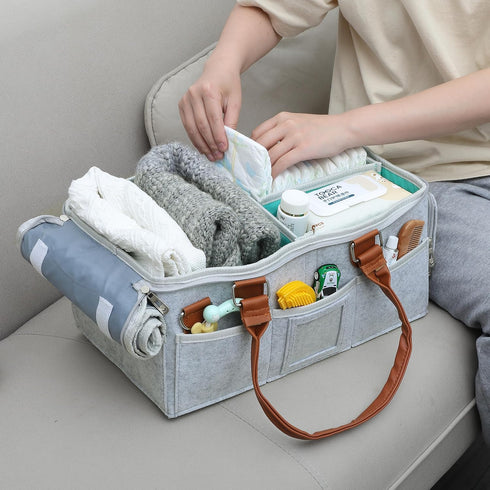 Mr. Pen Baby Diaper Organizer with Lid - Perfect Caddy for Essentials