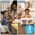 2-in-1 Ingenuity Baby Base Booster Feeding and Floor Seat with Self-Storing Tray - Cashmere