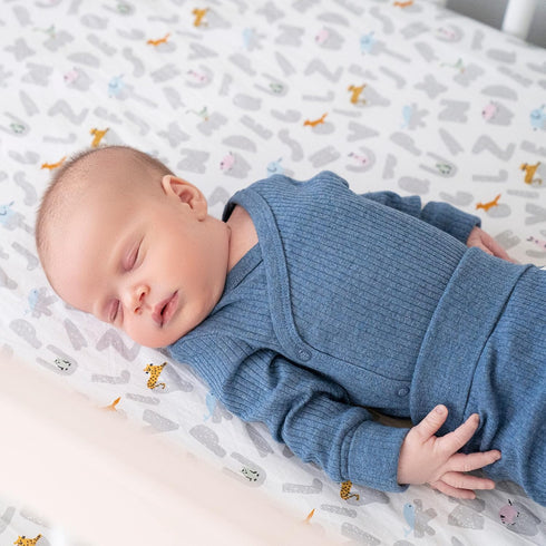 100% 2 Pack, aden + anais Essentials Classic Poplin Crib Sheets, Cotton Fitted Sheet, Standard Crib Mattress Topper