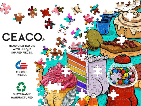 Ceaco - Brian Cook - Butts on Things - Sweet Cheeks - 500 Piece Jigsaw Puzzle