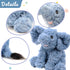 Hopearl Adorable Plush Calf Elephant Toy - Floppy Elephish Ultra Soft Stuffed Animal - Blue, 9''