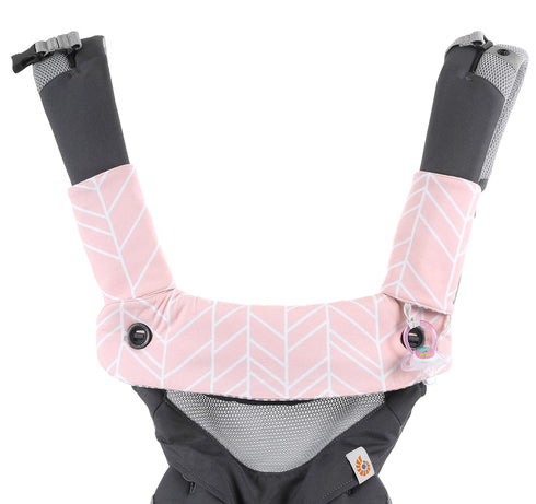 360 Premium Drool and Teething Reversible Cotton Pad | Fits Ergobaby Four Position + Most Baby Carriers | Pink