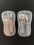 Toddler Utensils, Baby Spoons Self Feeding, Stainless Steel Silverware with BPA Free Silicone Easy Grip, Set of 2