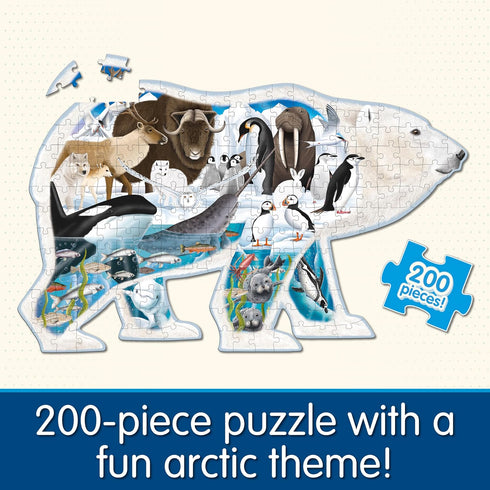 The Learning Journey Wildlife World Puzzle - Arctic 200 Piece Shaped Puzzle for Kids 5-12