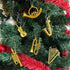 Set 7pcs Mini Musical Instruments Miniature Musical Instruments Gold Christmas Tree Ornaments Mini Instruments