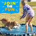 SplashEZ Non Slip Splash Pad for Kids and Dogs, 69’’ Extra Large Sprinkler for Summer Water Fun