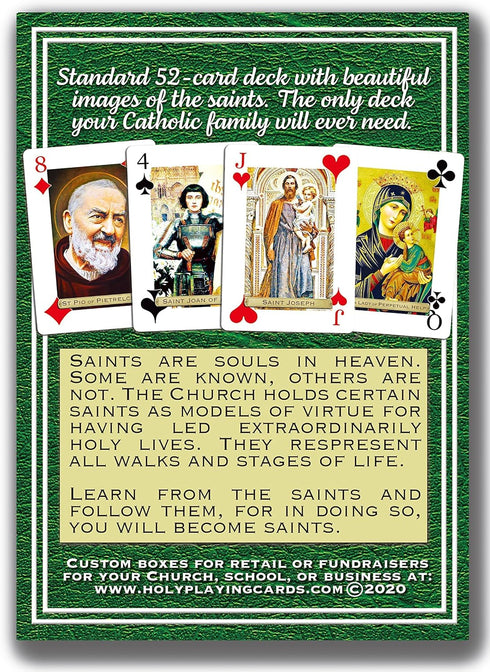 Premium Card Deck Featuring The Saints - High-Quality Design