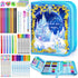 Washable Fruit Scented Markers Set, 53 PCS with Frozen Princess Castle Pencil Case, STEM Toys for Girls