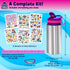 PURPLE LADYBUG Decorate Your Own Water Bottle Kit, Gifts for Girls Ages 4-8, Fun Craft Set