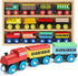 Set 12 Set 3 Sets Play22 Wooden Train PCS - Train Toys Magnetic Includes Engines - Toy Train For Kids Toddler Boys