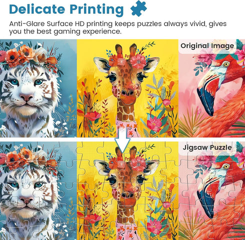 500 500 20.5 15 inch Piece Puzzles for Adults,Beautiful Wild Animals Jigsaw Puzzle for Adults Seniors,Recycled