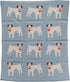 40" 32" Creative Co-Op Cotton Knit Baby Blanket with Terrior Dogs, L x W