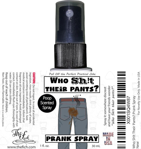 Who Sh.. Their Pants? Diarrhea Scented Fragrance Spray, 30ml, Ultra-Strong Realistic Poop Odor