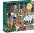 Galison Sparkling City - 1000 Piece Foil Puzzle with Colorful Illustrations and Gold Foil Accents