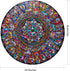 Bgraamiens Puzzle-Mandala Petals-1000 Pieces Round Puzzle Color Challenge Jigsaw Puzzles for Adults and Kids(Mandala Petals)