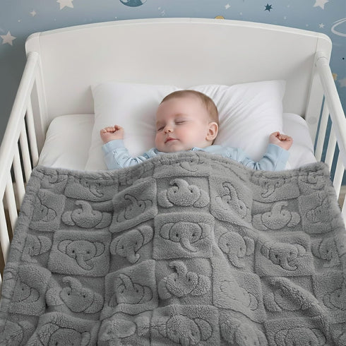 30" 40" Pro Goleem Elephant Baby Blanket, Baby Fleece Blanket for Boys & Girls, x Soft Crib & Stroller Blanket