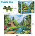 VOLUVOLU 1000 Summer 1000 Piece Puzzles for Adults, Spring and Landscape Jigsaw Puzzle, Wooden House and Dog Jigsaw