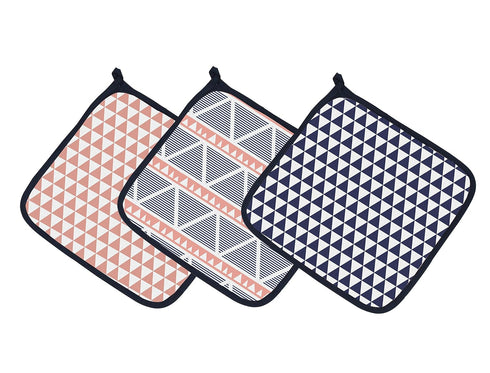 Bacati - Tribal/Aztec Cotton Muslin Fabric Hooded Towels/Wash Cloths(Set of 3) (Set