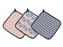 Bacati - Tribal/Aztec Cotton Muslin Fabric Hooded Towels/Wash Cloths(Set of 3) (Set