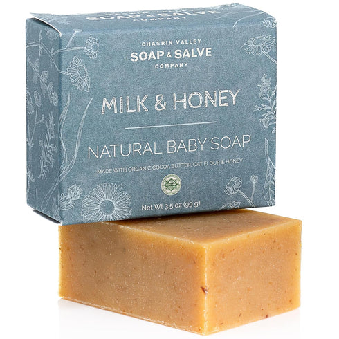 Chagrin Valley Soap & Salve Baby Shampoo Bar, Unscented & Moisturizing, 3.5 oz for Sensitive Skin & Eczema