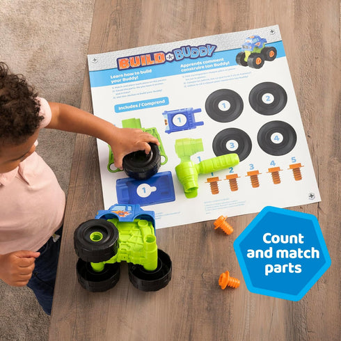 2-in-1 Sets 18 Build-A-Buddy Monster Truck Toy - Building Toys for Take Apart Play - Kids Building - Construction Toys