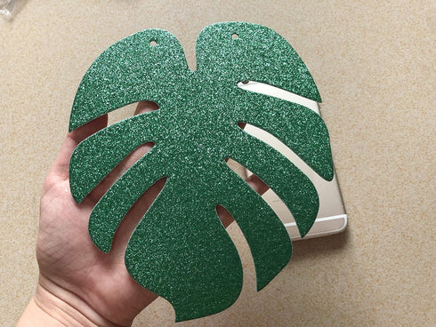 Tropical Palm Leaves Banner for Luau Hawaiian Birthday Bachelorette Party Decorations - Tropical Palm Leaf Banner