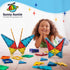 100 2 3-8, Set SUNNY AUNTIE Magnetic Tiles PCS with Cars Magnetic Building Tiles STEM Toy for Kids Ages Magnet