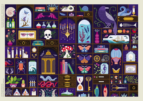 A Cabinet of Curiosities: 1000-piece Jigsaw Puzzle by Jenny Zemanek