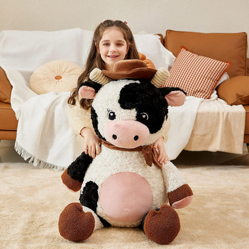 Toy,30 Inches IKASA Giant Cow Stuffed Animal Plush Large Big Jumbo Soft Toys, Huge Size Cute Fluffy Plushy Fat