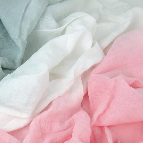 HonestBaby Organic Cotton Swaddle Blankets, Pink Gray Ombre, One Size