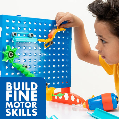 Set 5+ Educational Insights Design & Drill Marble Maze - STEM Building Toys for Kids, Marble Run with Electric Drill